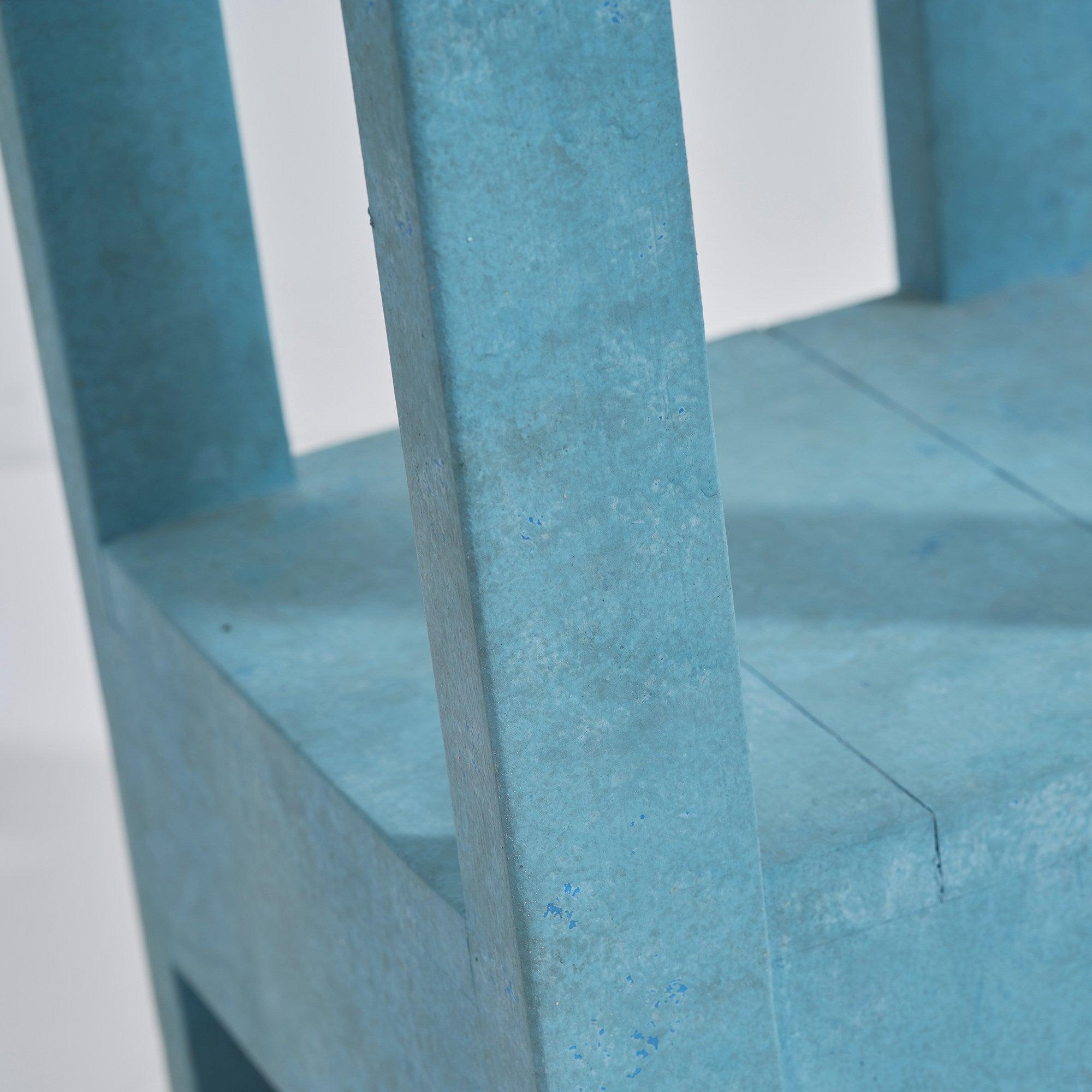 Blue Rectangle Wood Side Table - ParrotUncle