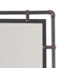 Brown Industrial Rectangle Beveled Glass Wall Mirror - ParrotUncle