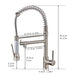 Brush Nickel Commercial Pull-down Kitchen Faucet - ParrotUncle