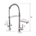 Brush Nickel Pull Down Kitchen Sink Faucet with Sprayer - ParrotUncle