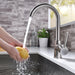Brush Nickel Single Handle Standard Kitchen Faucet - ParrotUncle