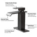 Chrome Waterfall Single Hole Single-Handle Low-Arc Bathroom Faucet With Supply Line and Escutcheon - ParrotUncle