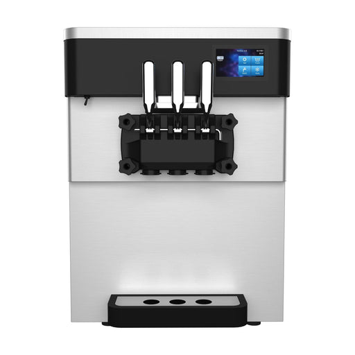 Commercial Ice Cream Maker Machine 2200W 3 Flavors Soft Serve with Touch Screen LED Panel for Coffee Shop, Bars, Restaurants - ParrotUncle