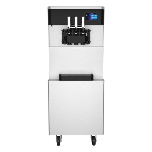 Commercial Ice Cream Maker Machine 2450W 3 Flavors Soft Serve with Touch Screen LED Panel for Snack Bars Restaurants - ParrotUncle