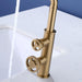 Double Handle Single Hole Bathroom Faucet Brass Modern Bathroom Sink Basin Faucets in Brushed Gold - ParrotUncle