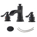 Double Handle Waterfall Bathroom Sink Faucet with Pop-up Drain Assembly - ParrotUncle