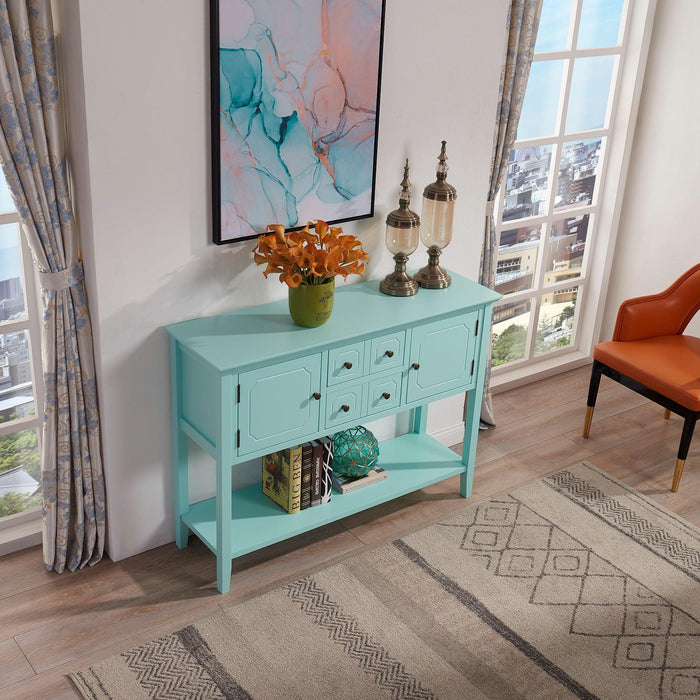 Entryway Sofa Console Table with Storage Drawers - ParrotUncle