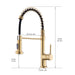 Golden Kitchen Sink one-handle Faucet with Pull Down Sprayer - ParrotUncle