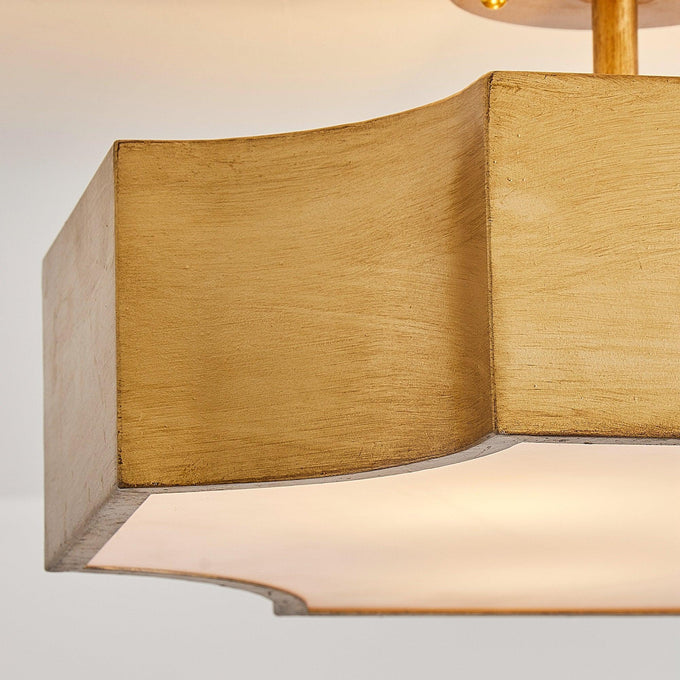 Golden LED Flush Mount Ceiling Light - ParrotUncle