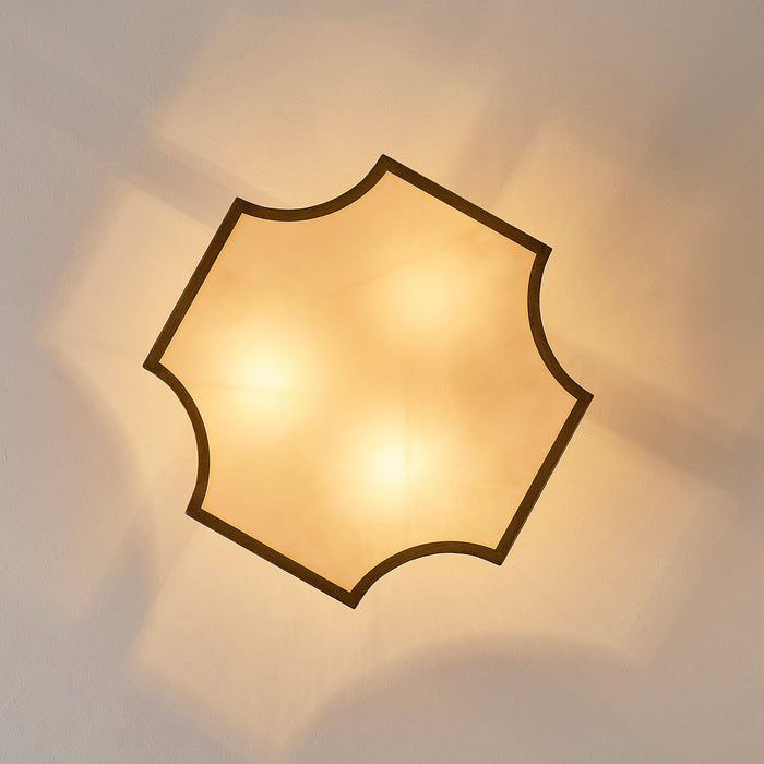 Golden LED Flush Mount Ceiling Light - ParrotUncle