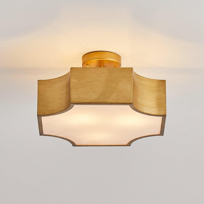 Golden LED Flush Mount Ceiling Light - ParrotUncle