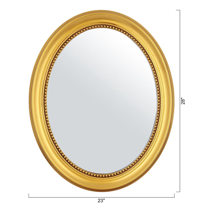 Golden Modern Classic Oval Accent Wall Mirror - ParrotUncle