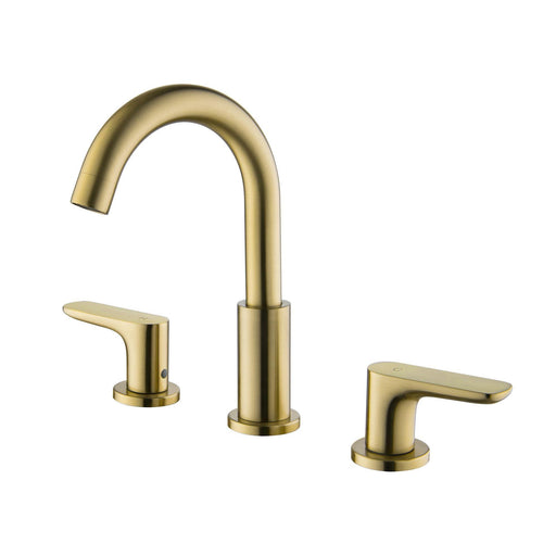 Golden Two Handle Widespread Bathroom Faucet - ParrotUncle