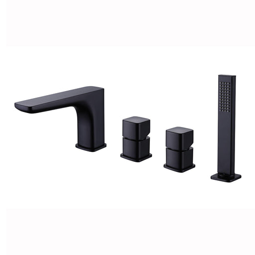 Handle Roman Bathroom Tub Faucet with Diverter and Handshower - ParrotUncle