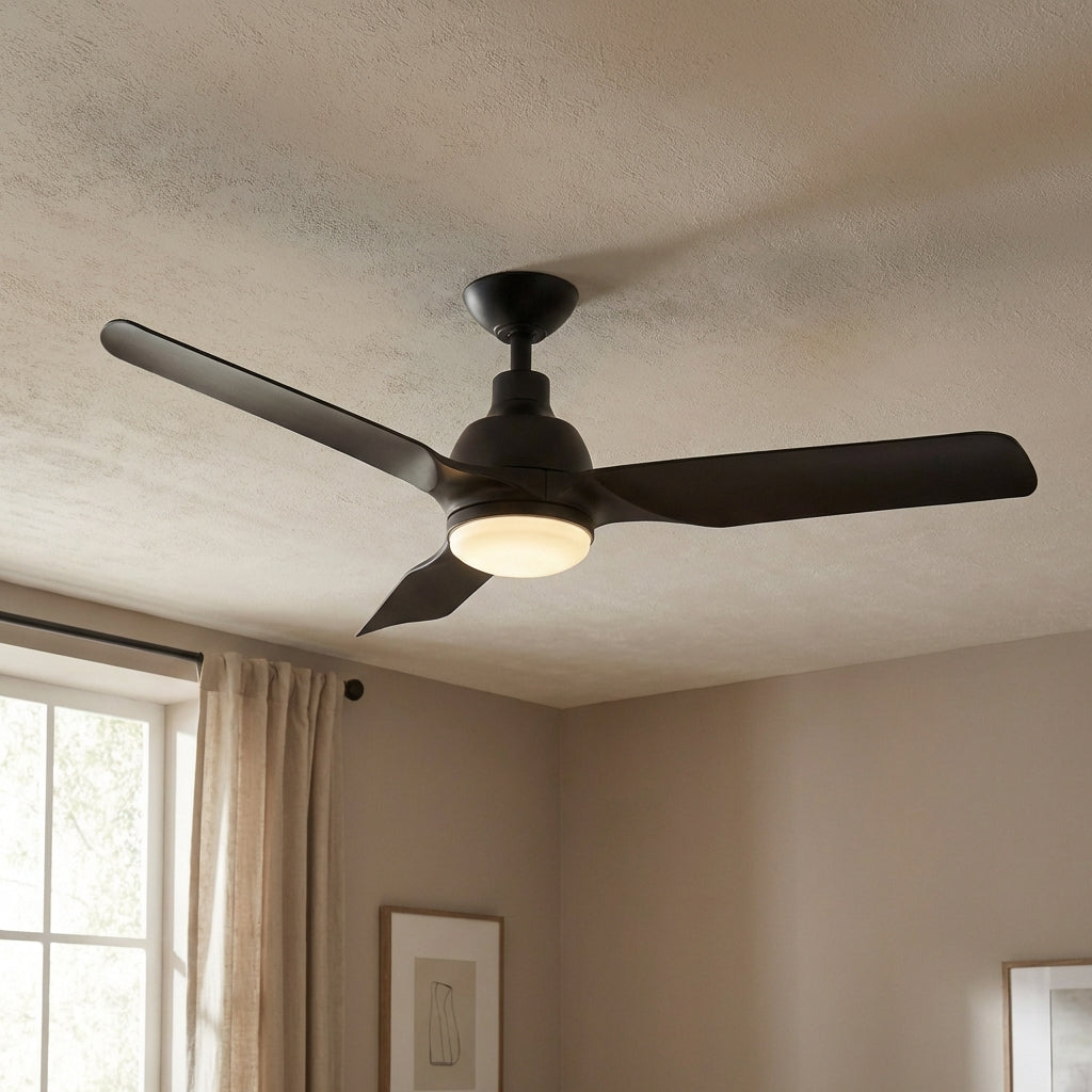 52" Cason Induatrial Downrod Mount Reversible Ceiling Fan with LED Lighting and Remote Control