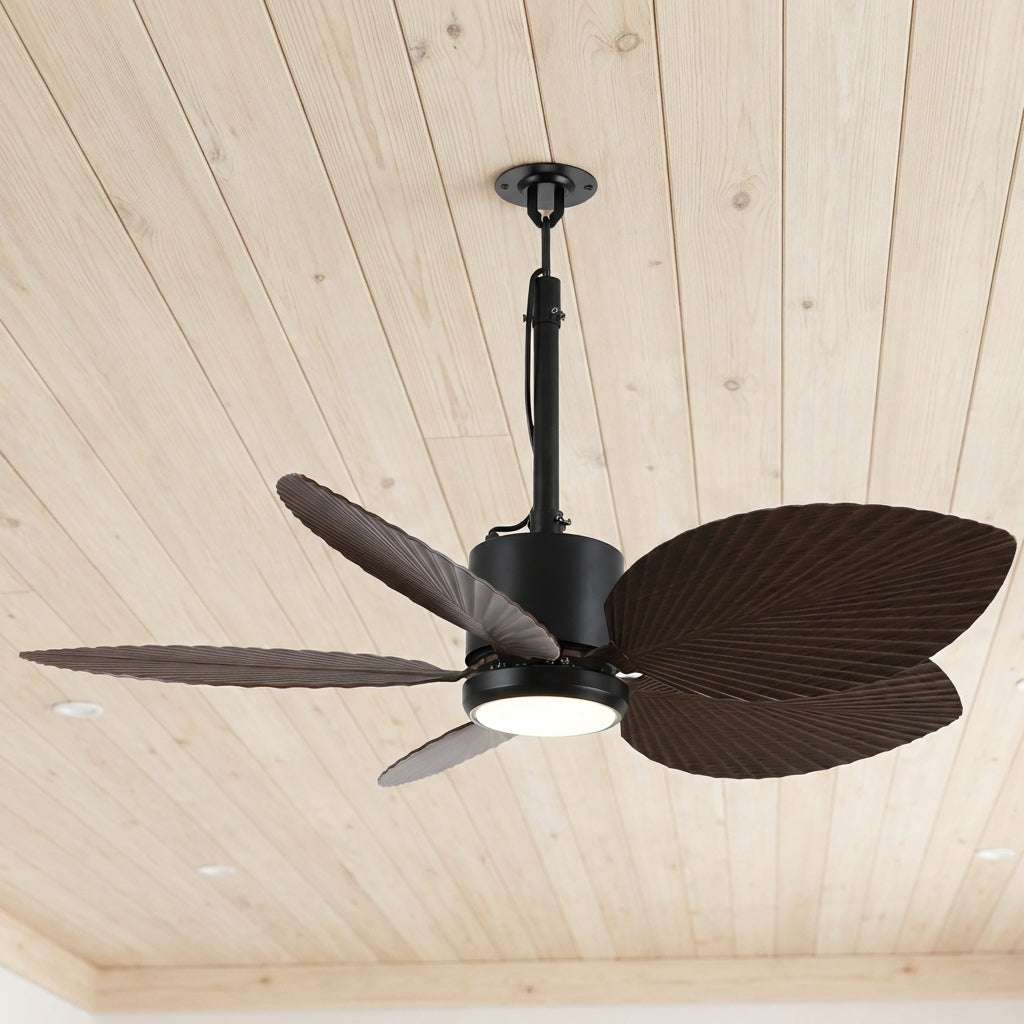 42 Inch Wythe IPX5 Outdoor Hanging Buckle Downrod LED Fan with Remote Control