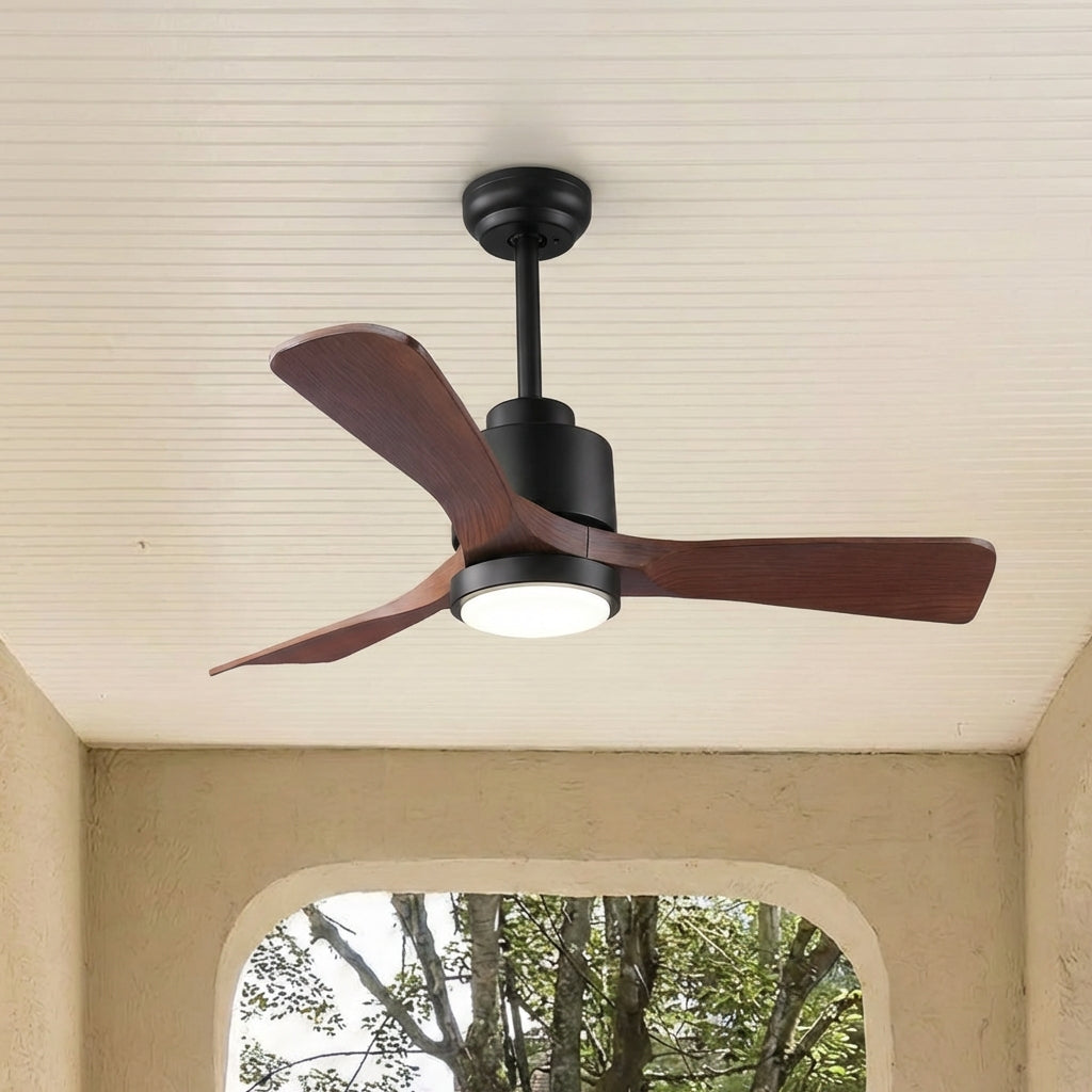 Vaczon 42 Inch IP54 Outdoor Hanging Buckle Downrod LED Fan with APP & Remote Control