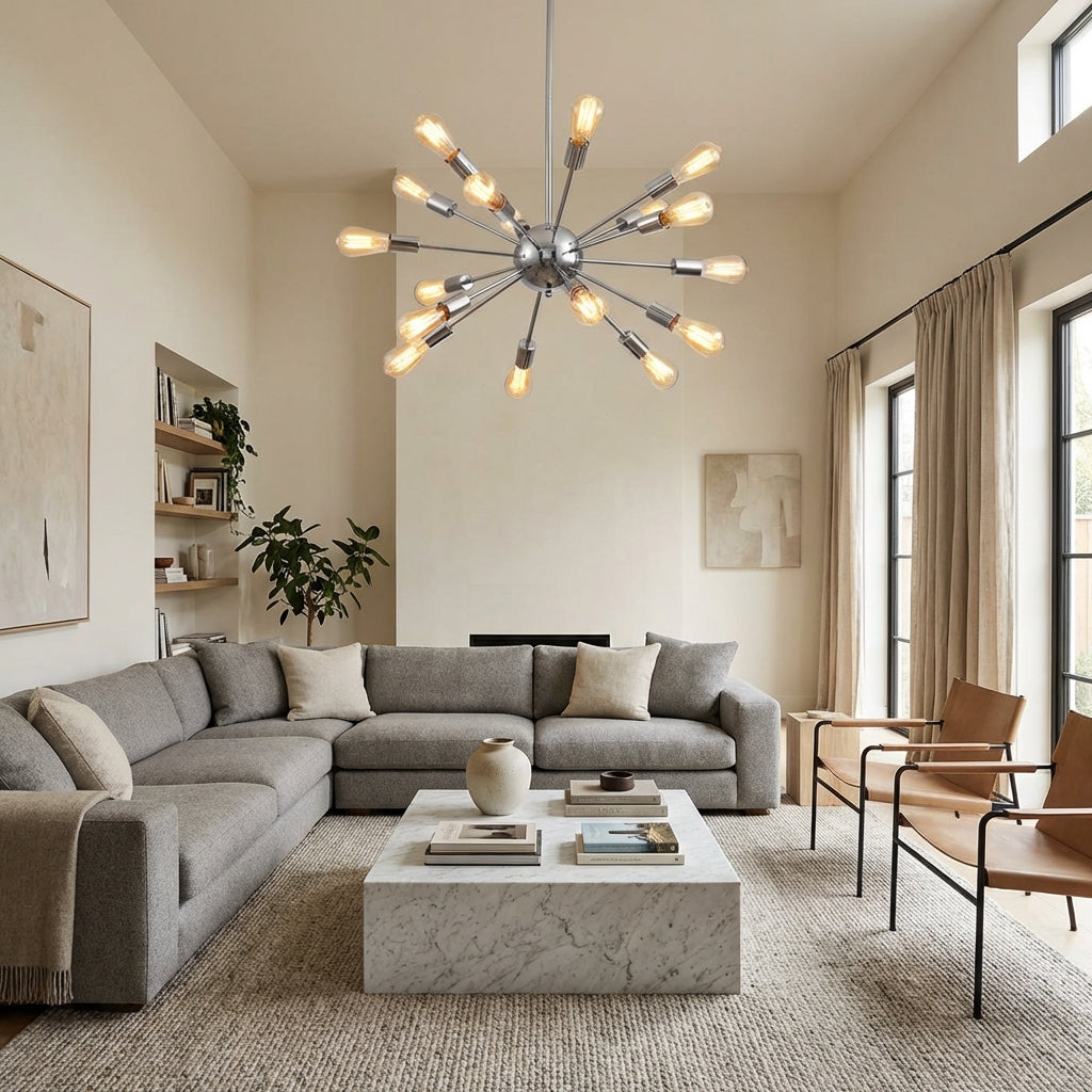 Cordell 18-Light Chrome Sputnik Sphere Chandelier