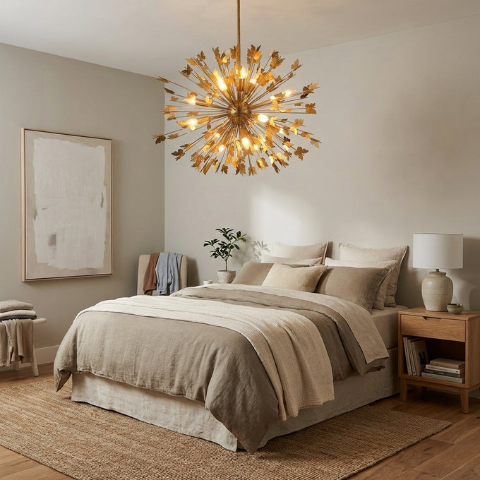 35 Inch Lydia 14-Light Golden Chandelier