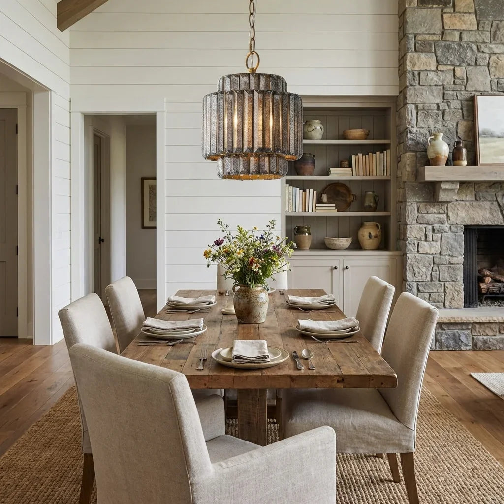 10" Rupert Golden Crystal Island Pendant Light