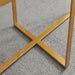 Minimalism Rectangle Coffee Table Golden Metal Frame with Tempered Glass Tabletop - ParrotUncle