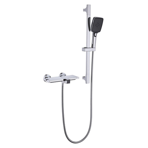 Modern Bath Faucet Wall Mounted Bath Faucet Set with Handheld Shower Sprayer - ParrotUncle