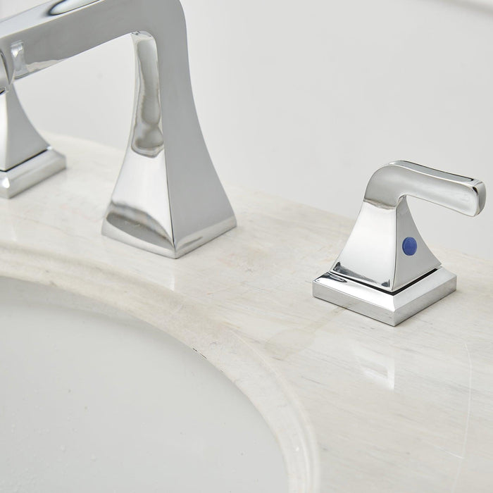 Modern Chrome 3-holes Double Handle Waterfall Bathroom Faucet - ParrotUncle
