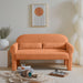 Modern Lambs Wool Fabric Loveseat for Living Room - ParrotUncle