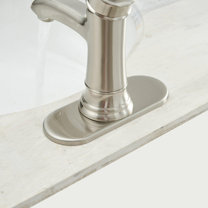 Modern Single-handle Bathroom Sink Faucet with Drain - ParrotUncle