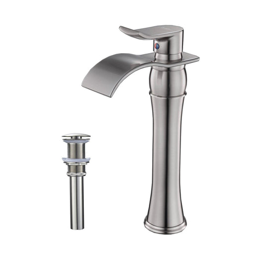 Modern Single Handle Widespread Bathroom Sink Faucet with Pop-up Drain Assembly - ParrotUncle