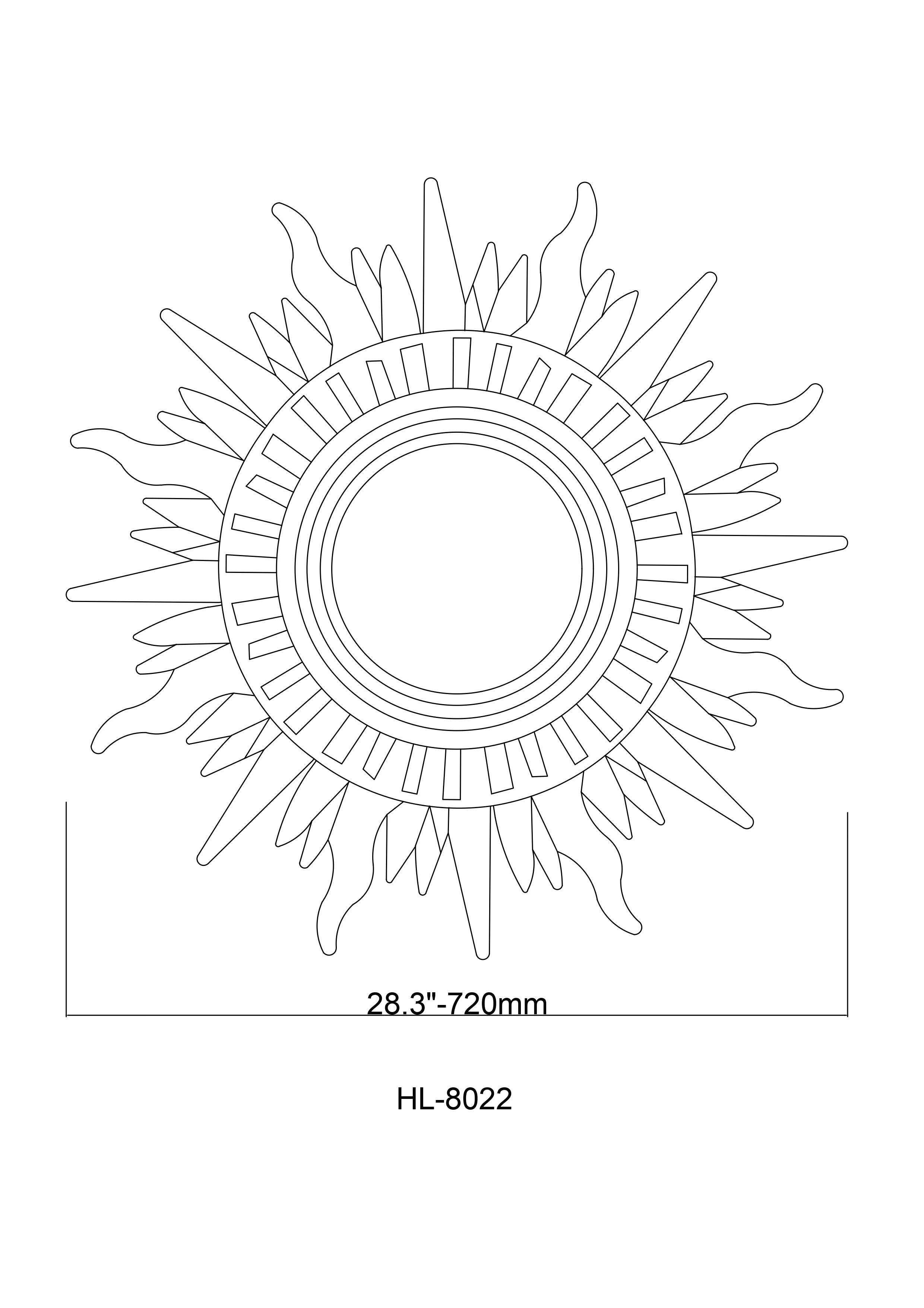Modern Sunburst Golden Mirror Antiqued Casual Wall Decoration - ParrotUncle