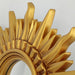 Modern Sunburst Golden Mirror Antiqued Casual Wall Decoration - ParrotUncle