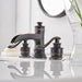 Oil Rubbed Bronze 8 in. Widespread 2-Handle Bathroom Faucet - ParrotUncle