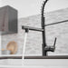 Oil Rubbed Bronze Pull-down Kitchen Faucet With two Spouts - ParrotUncle