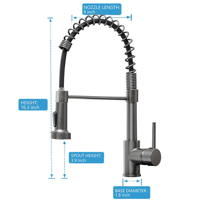 One-Handle Black pull-out Bathroom faucet - ParrotUncle