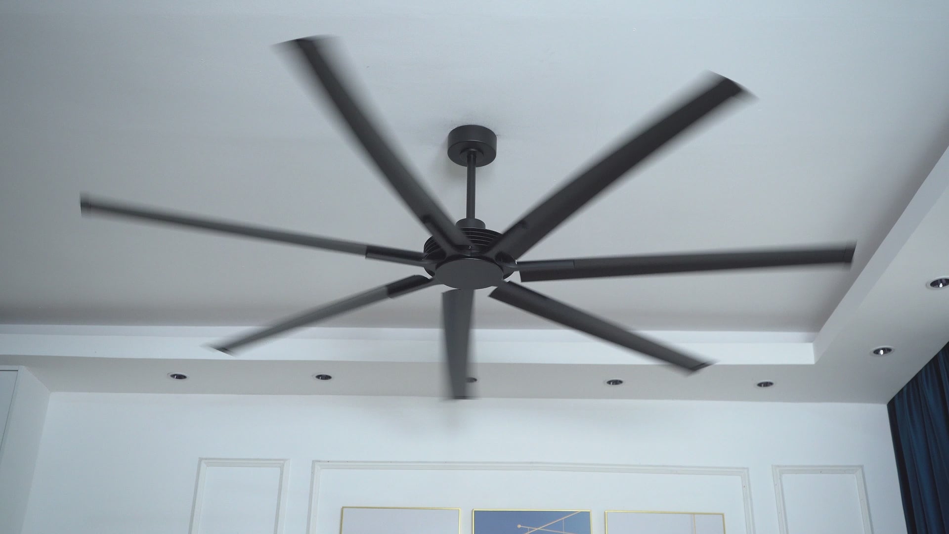 84 Inch 100 Inch Silent Storm Extra Large Ceiling Fan with Remote Control