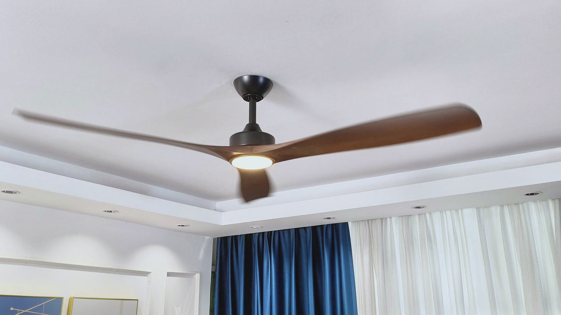 60 Inch Alexi DC Motor Modern Downrod Ceiling Fan with LED Light