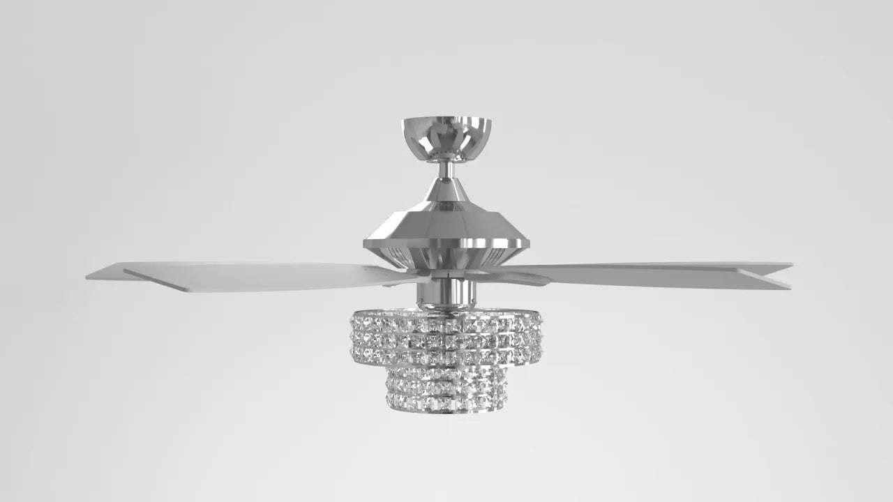Ventilador de techo de cristal reversible Howell de 52
