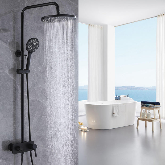 Rain Shower System Shower Set with Shower Head and Bathroom Hand Shower - ParrotUncle