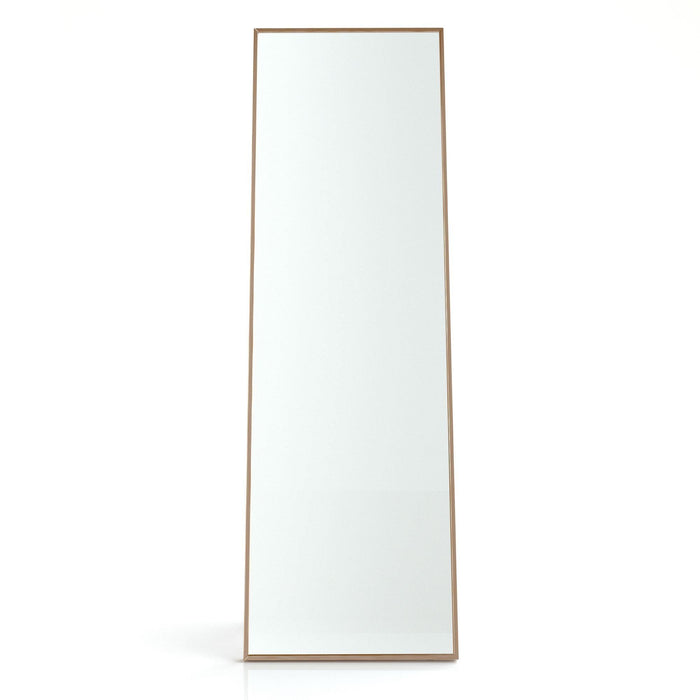 Rectangular Modern Golden Aluminum Framed Full Length Mirror - ParrotUncle