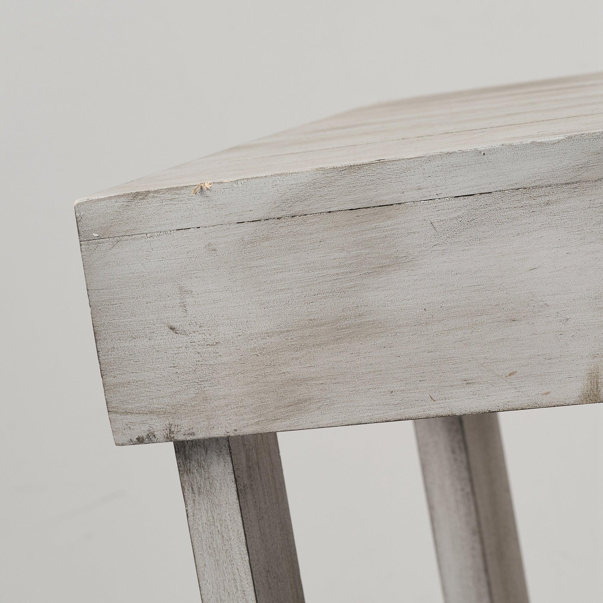 Rustic Wood Square End Table with Shelf - ParrotUncle