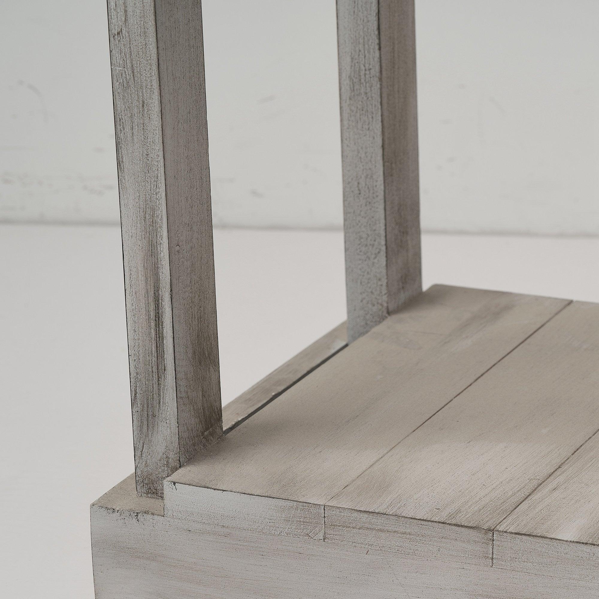 Rustic Wood Square End Table with Shelf - ParrotUncle