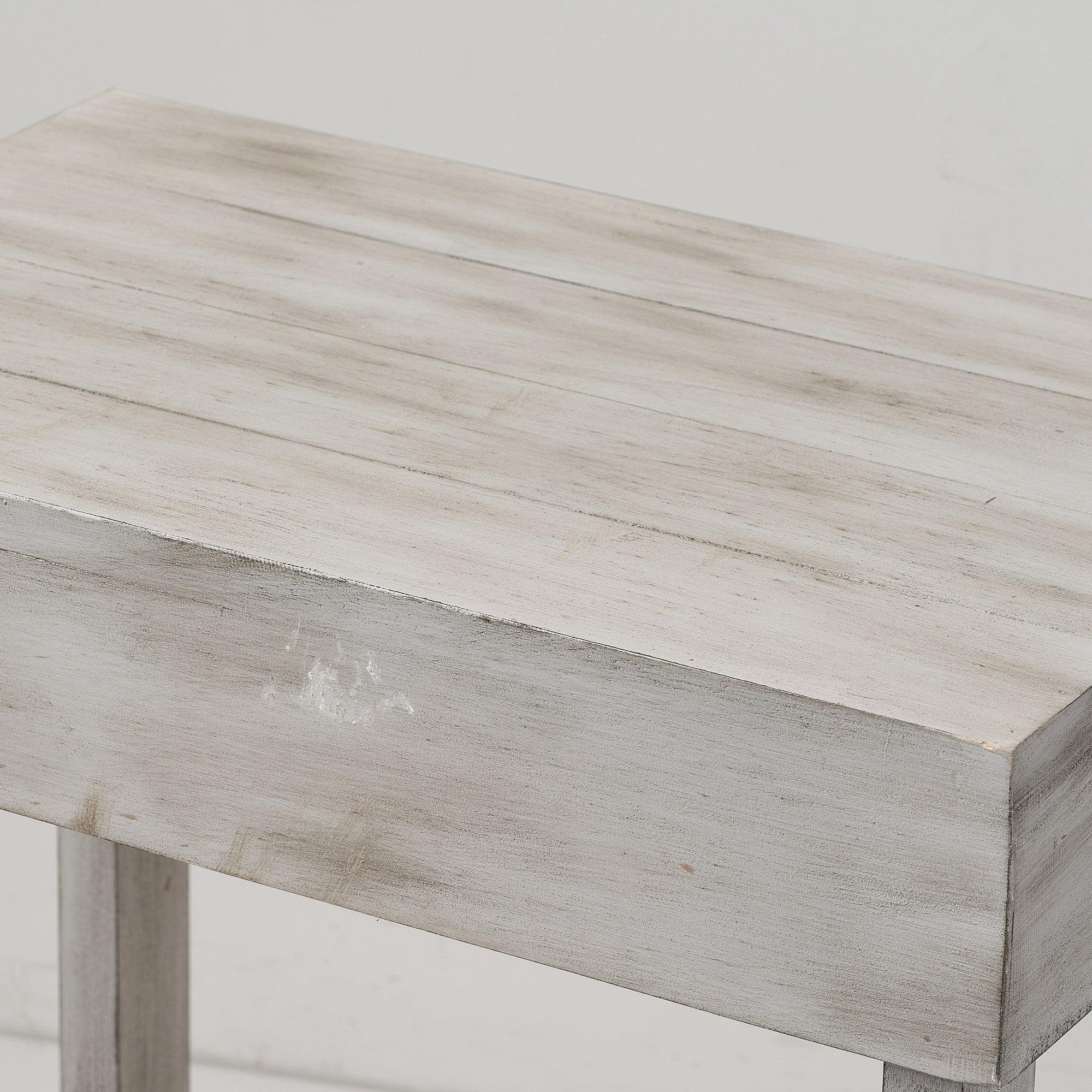 Rustic Wood Square End Table with Shelf - ParrotUncle