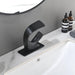 Single Handle Black Basin Bathroom Faucet Waterfall Spout with Deck Plate - ParrotUncle