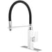 Single-Handle Pull-Down Sprayer 1 Spray High Arc Kitchen Faucet With Deck Plate - ParrotUncle