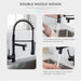 Single Handle Pull Down Sprayer Kitchen Faucet with 360° Rotation in Matte Black - ParrotUncle