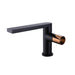 Single Handle Single Hole Bathroom Faucet in Brushed Gold/Black - ParrotUncle