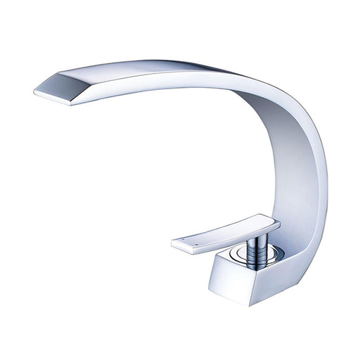 Single Hole Single-Handle Bathroom Faucet with unique design in Chrome - ParrotUncle