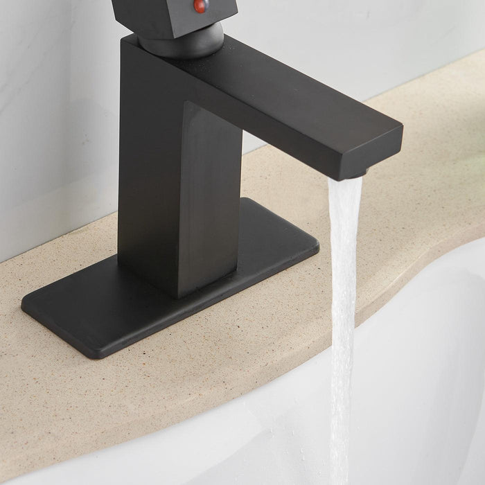 Single Hole Single-Handle Low-Arc Bathroom Faucet With Pop-up Drain - ParrotUncle