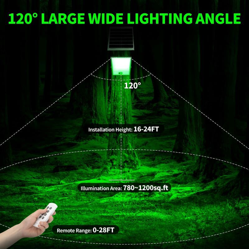 Solar Green Floodlight for Night Hunting -10,000 lumens